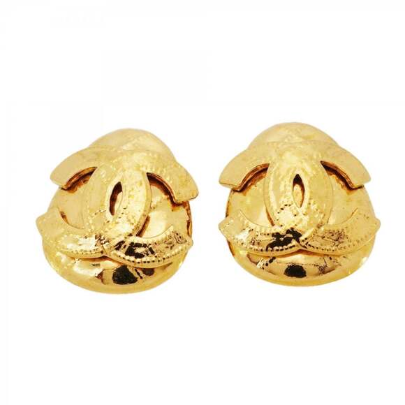 Chanel earrings Coco Mark GP plated gold women's.